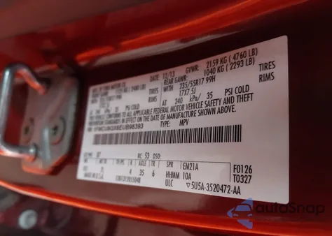 2014 Ford Escape Se z USA, uszkodzony, nr VIN 1FMCU9GX6EUB98393